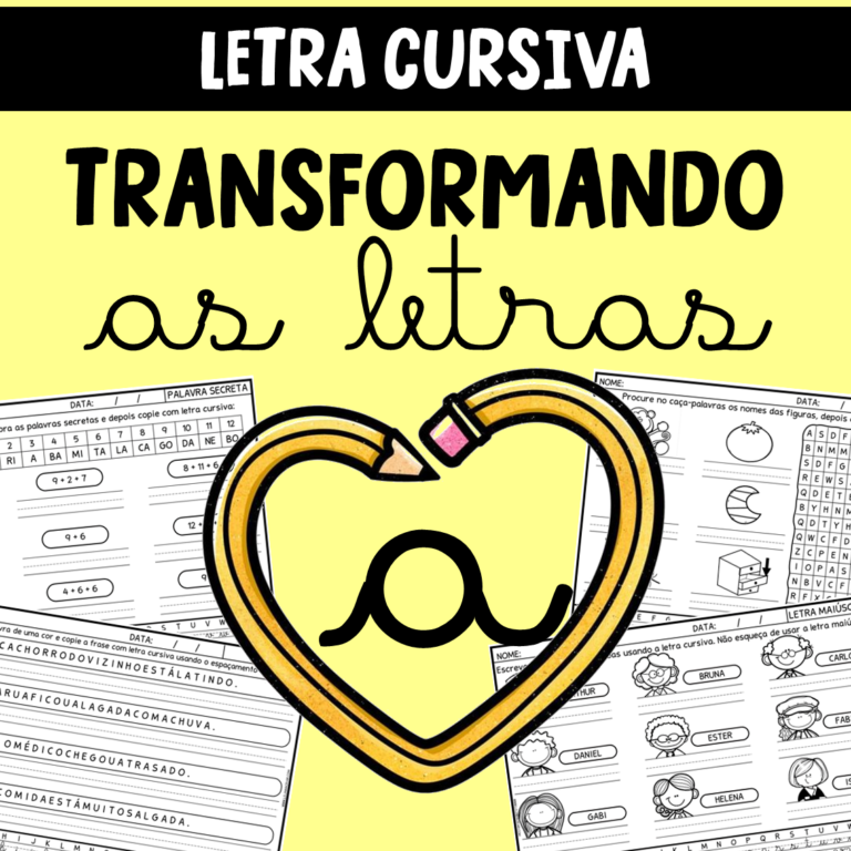 TRANSFORMANDO AS LETRAS LETRA CURSIVA Lojinha Criar Recriar Ensinar