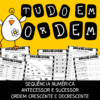 TUDO EM ORDEM - SEQUÊN. NUM., ORDEM CRESCENTE E DECRES. ANTECESSOR E SUCESSOR