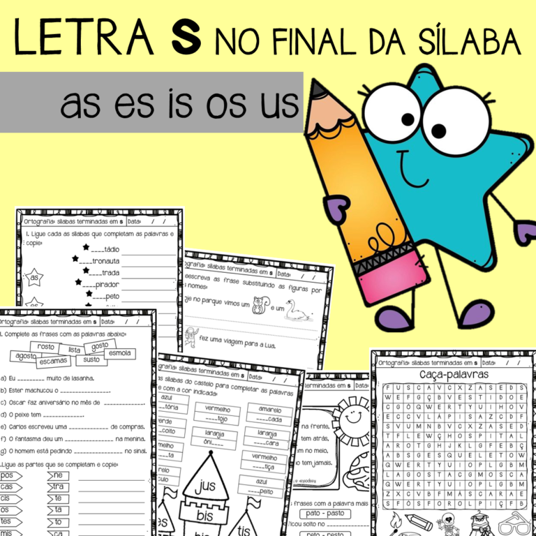 ORTOGRAFIA – R/S NO FINAL DA SÍLABA – Lojinha Criar Recriar Ensinar